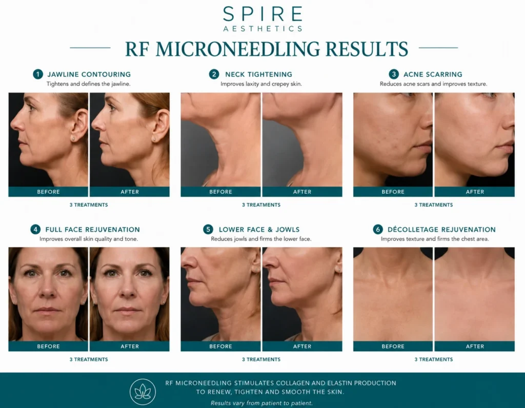 RF Microneedling Skin tightening Boston results